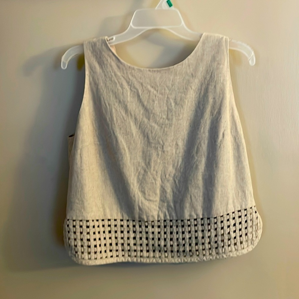 John Roberts Vintage Beige Sleeveless Top